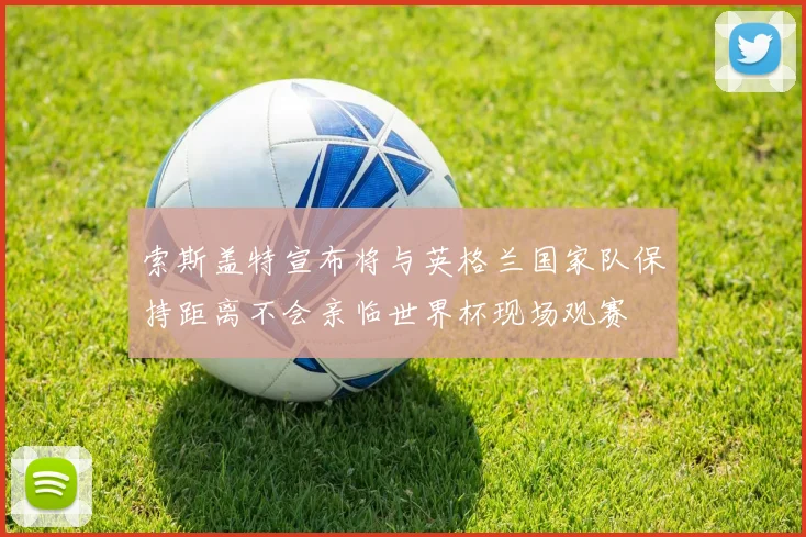 索斯盖特宣布将与英格兰国家队保持距离不会亲临世界杯现场观赛